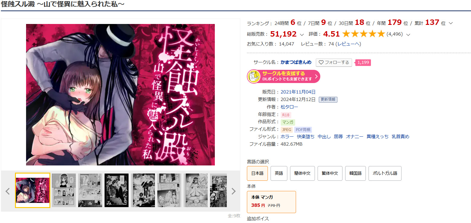 怪蝕スル澱 ~山で怪異に魅入られた私~DLsite